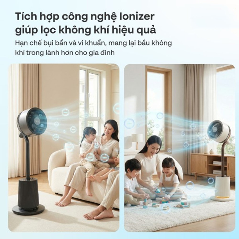 Quạt tuần hoàn không khí điều khiển bằng giọng nói Fujihome LUXURY CFR01PRO-VOICE - Hàng chính hãng