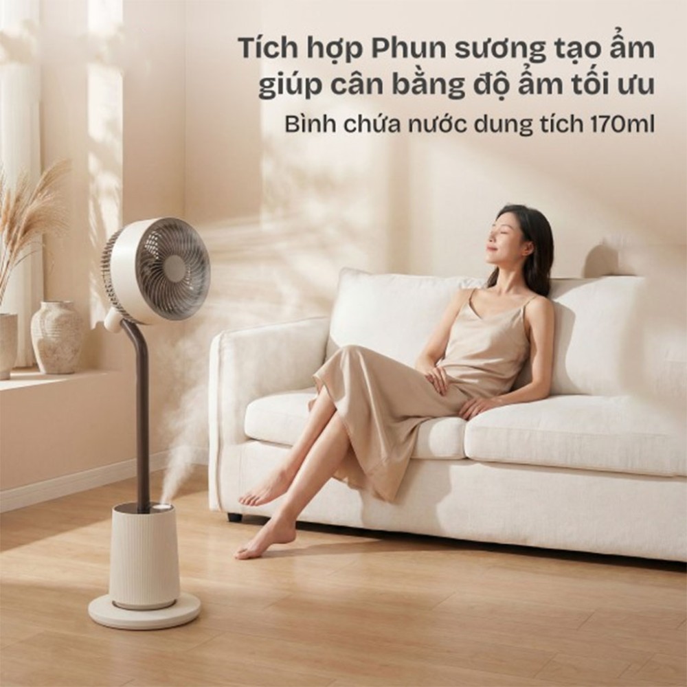 Quạt tuần hoàn không khí điều khiển bằng giọng nói Fujihome LUXURY CFR01PRO-VOICE - Hàng chính hãng