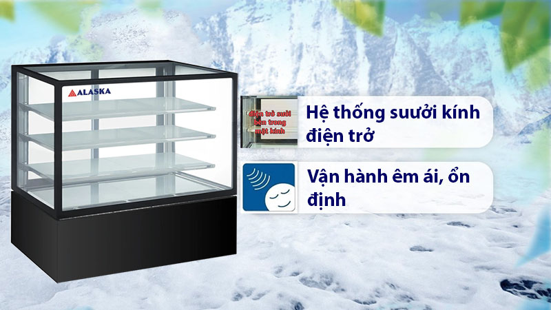 Hệ thống sưởi kính của Quầy bánh Alaska G-500LH3