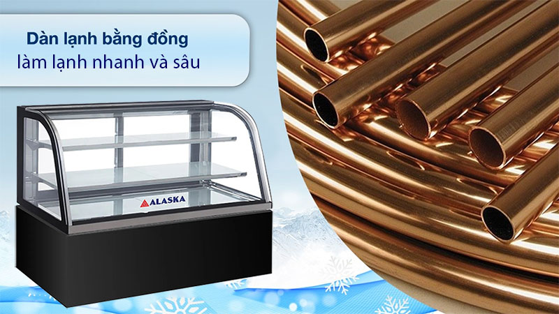 Chất liệu dàn lạnh của Quầy bánh Alaska G-9L 