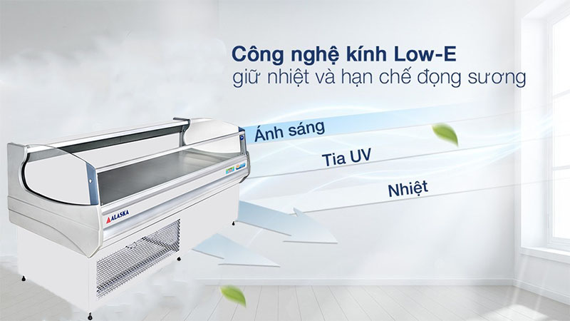 Công nghệ kính LOW-E của Quầy siêu thị Alaska DKM-25