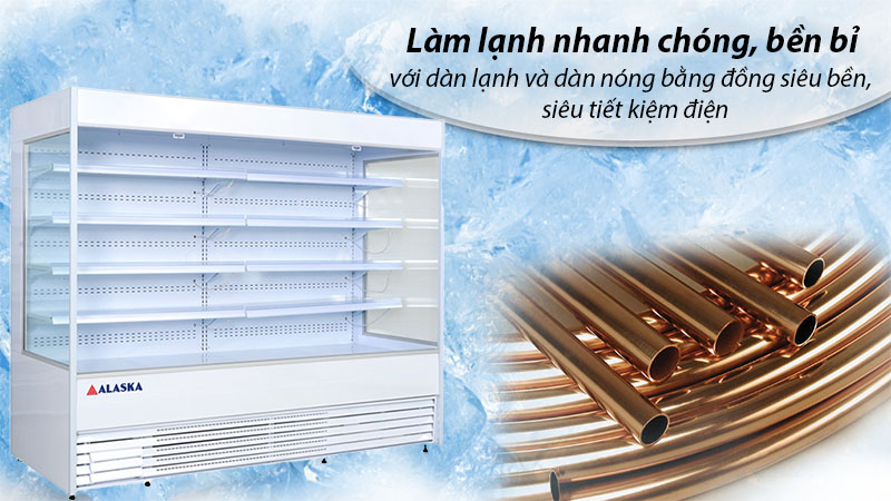 Chất liệu dàn lạnh của Quầy siêu thị Alaska SM-25