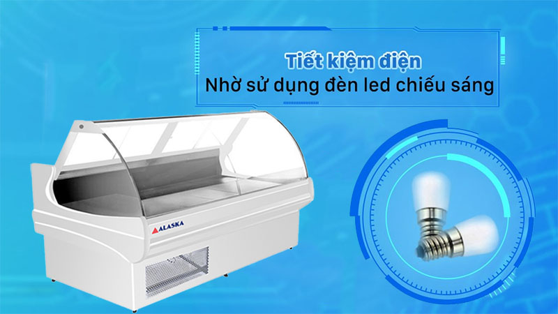 Đèn LED chiếu sáng của Quầy thịt nguội Alaska GNF-15S