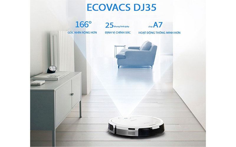 Robot hút bui lau nhà Ecovacs DJ35