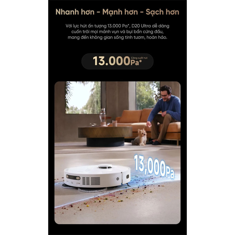 Robot hút bụi lau nhà Dreame D20 Ultra - Hàng chính hãng
