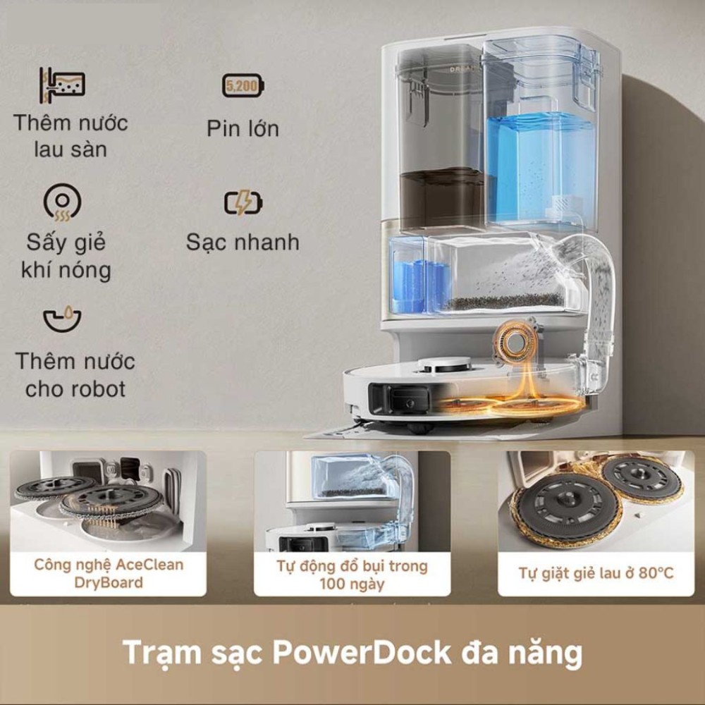 Robot hút bụi lau nhà Dreame L50 ULTRA CE - Hàng chính hãng