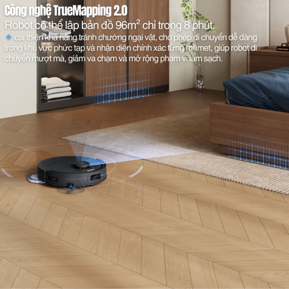 Robot hút bụi lau nhà Ecovacs T30C - Hàng chính hãng