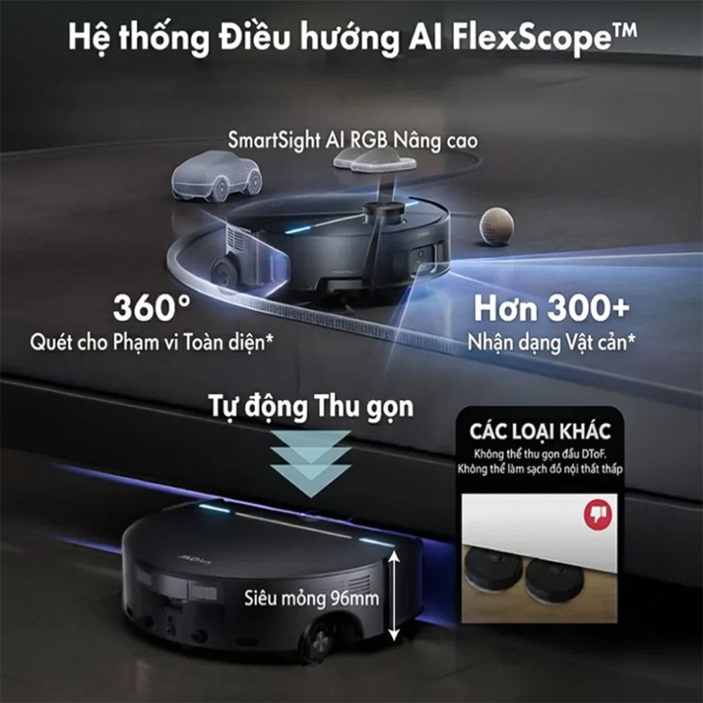 Robot hút bụi lau nhà Mova Z70 Ultra Roller - Hàng chính hãng