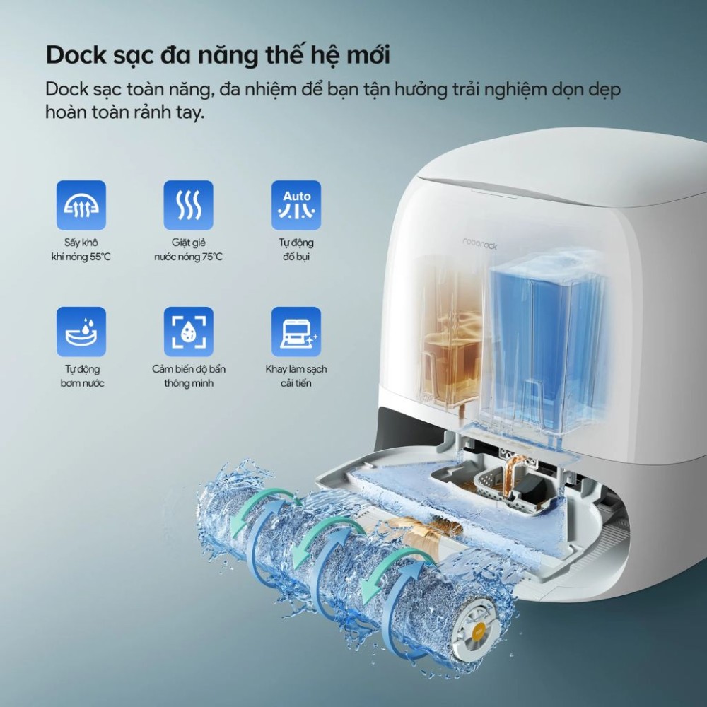 Robot hút bụi lau nhà Roborock Qrevo Curv 2 Flow - Hàng chính hãng
