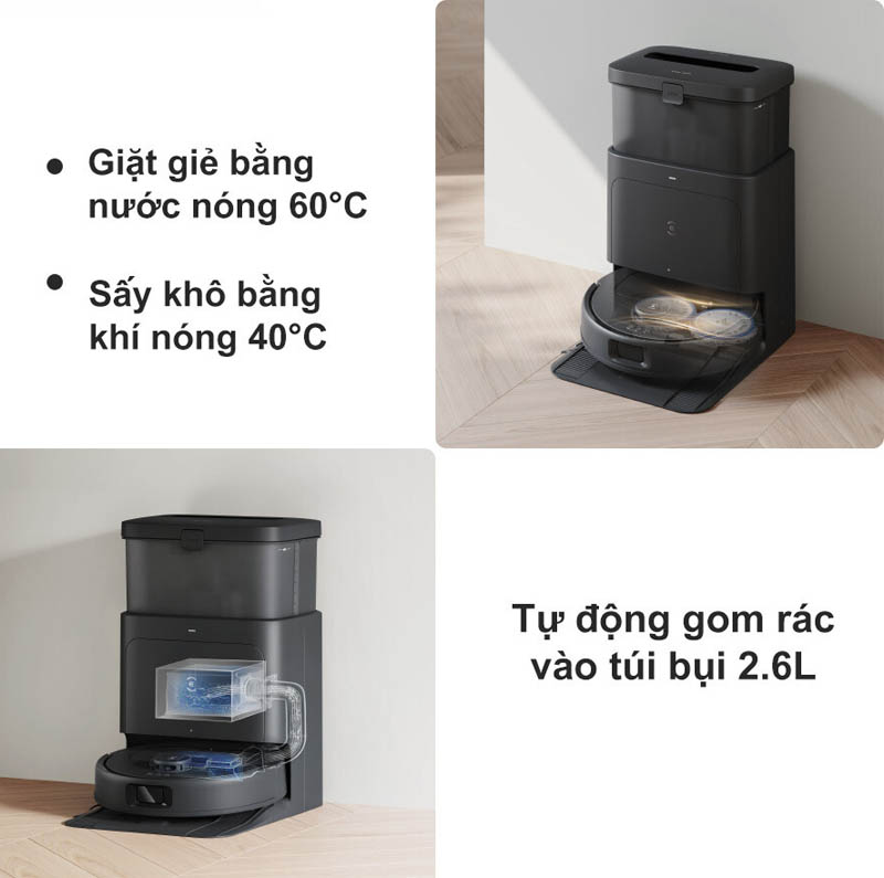 Dung tích bình chứa nước lớn, vệ sinh đươc diện rộng