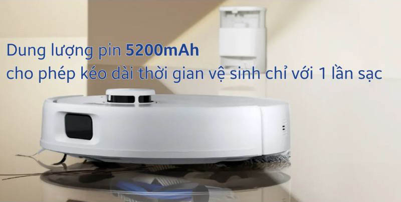 Dung lượng pin lớn cho phép hoạt động trong thời gian dài