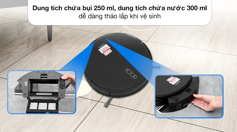 Dung tích bình chứa nước và bụi lớn, tiết kiệm thời gian