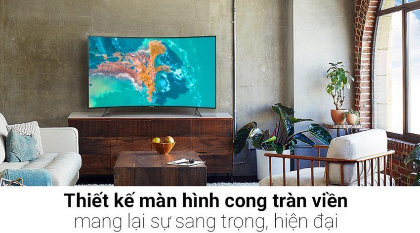 Thiết kế của smart Tivi Cong Samsung UA49NU7300
