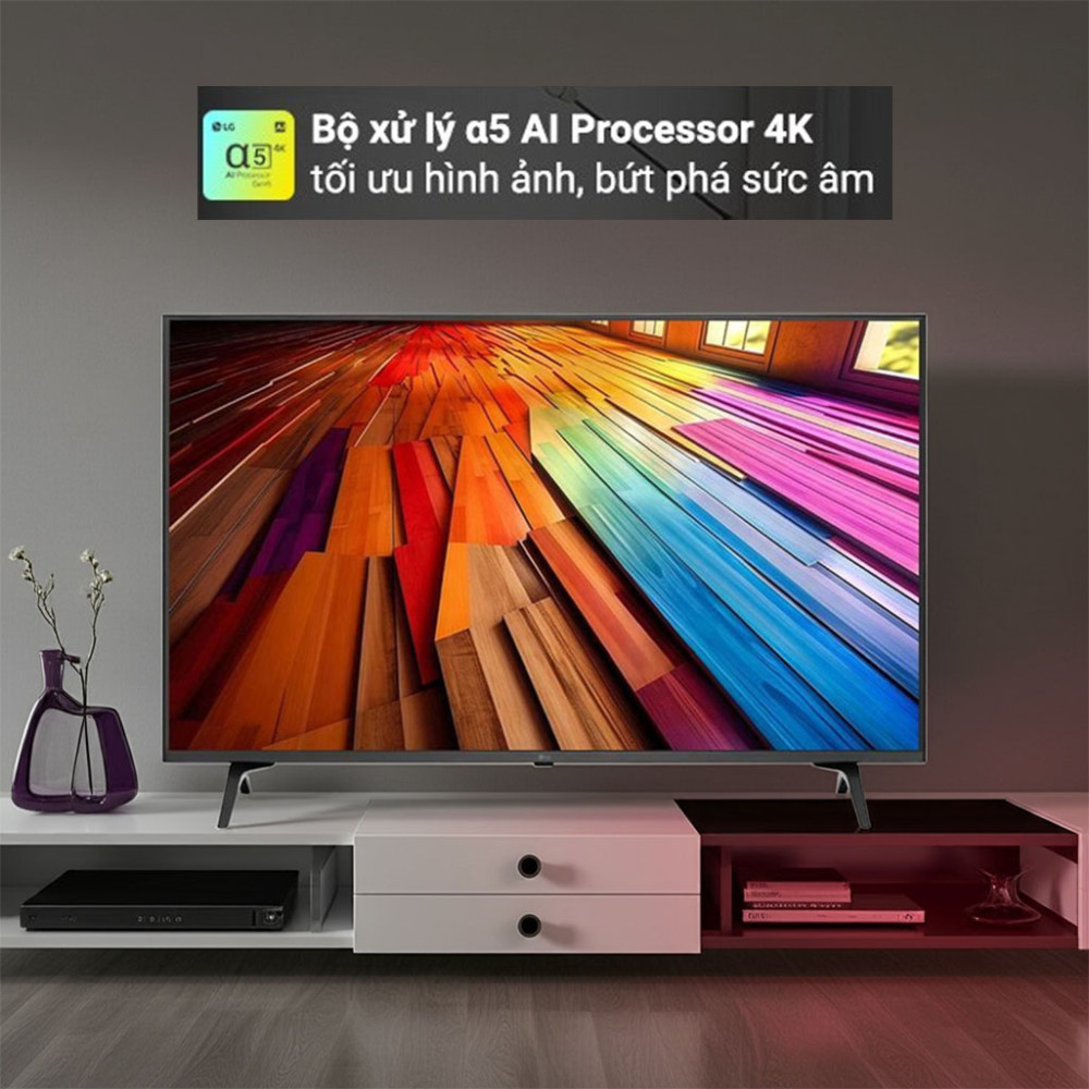 Smart Tivi LG AI 4K 43 inch 43UT8050PSB bộ xử lý hiện đại