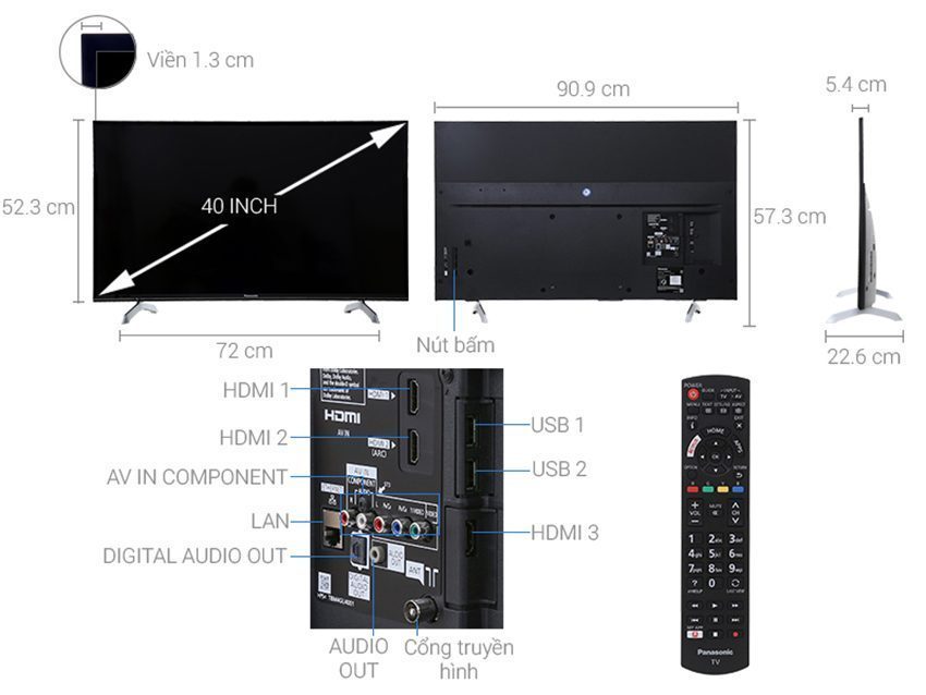 Chi tiết của smart Tivi Panasonic TH-40ES501V