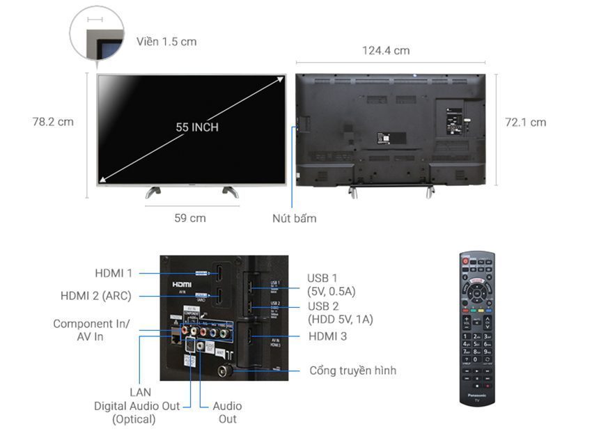 Chi tiết của smart Tivi Panasonic TH-55DS630V