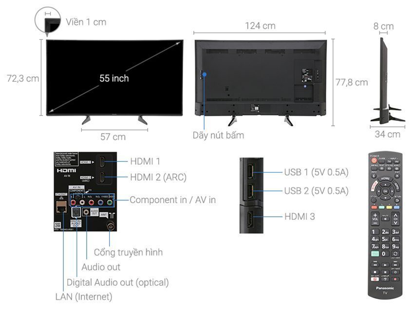 Chi tiết của smart Tivi Panasonic TH-55ES600V