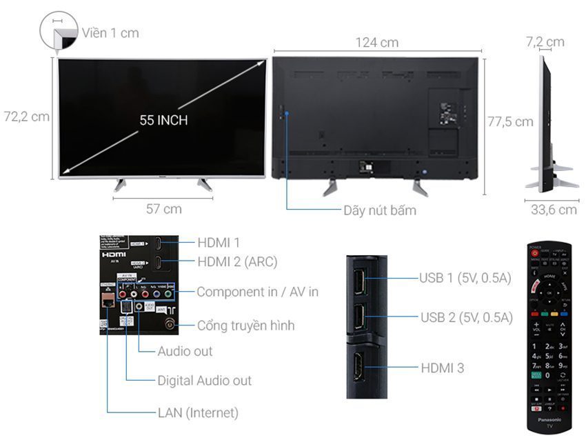 Chi tiết của smart Tivi Panasonic TH-55ES630V
