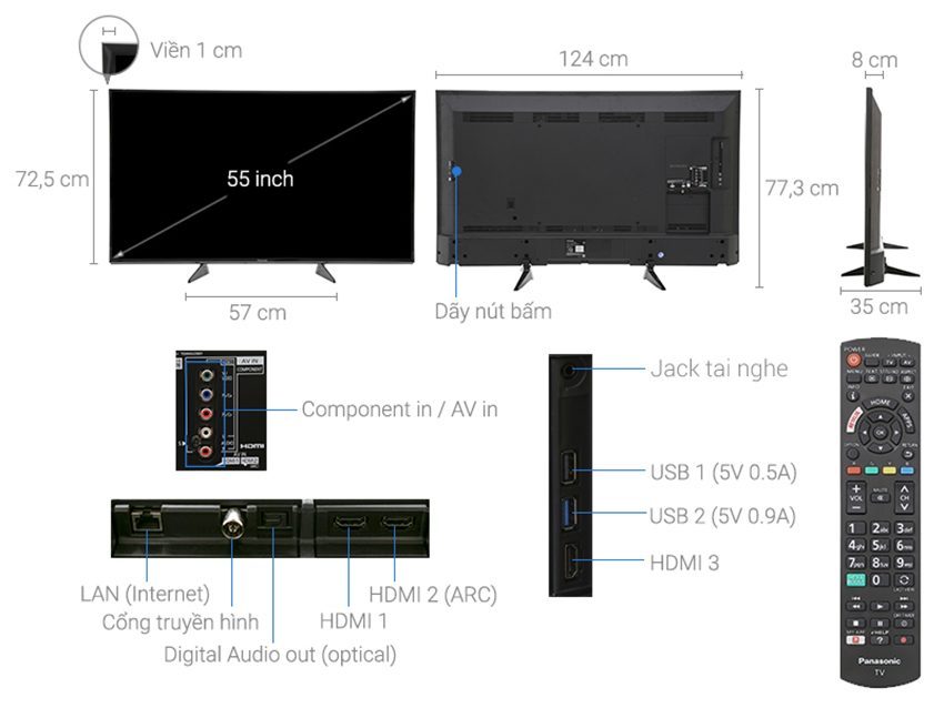 Chi tiết của smart Tivi Panasonic TH-55EX600V
