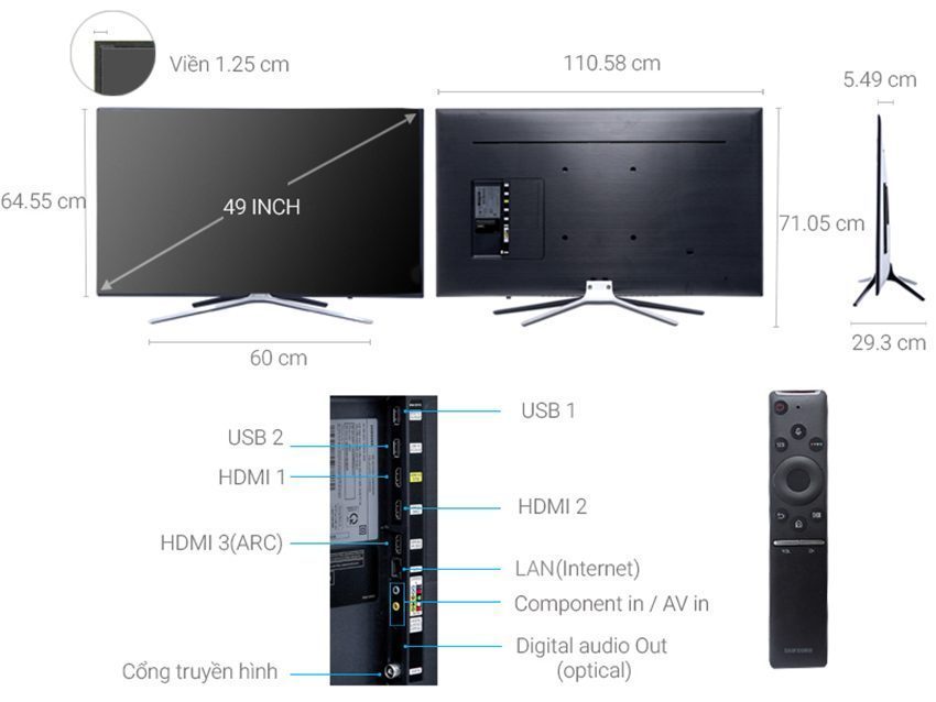 Chi tiết của smart Tivi Samsung UA49M5500