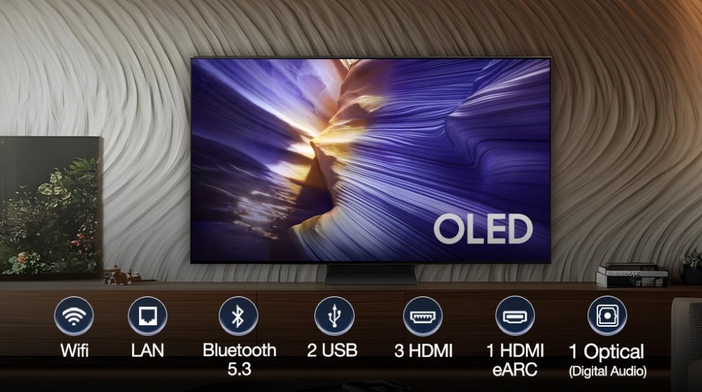 Smart tivi Oled Samsung AI 4K 55 inch QA55S90F - Hàng chính hãng