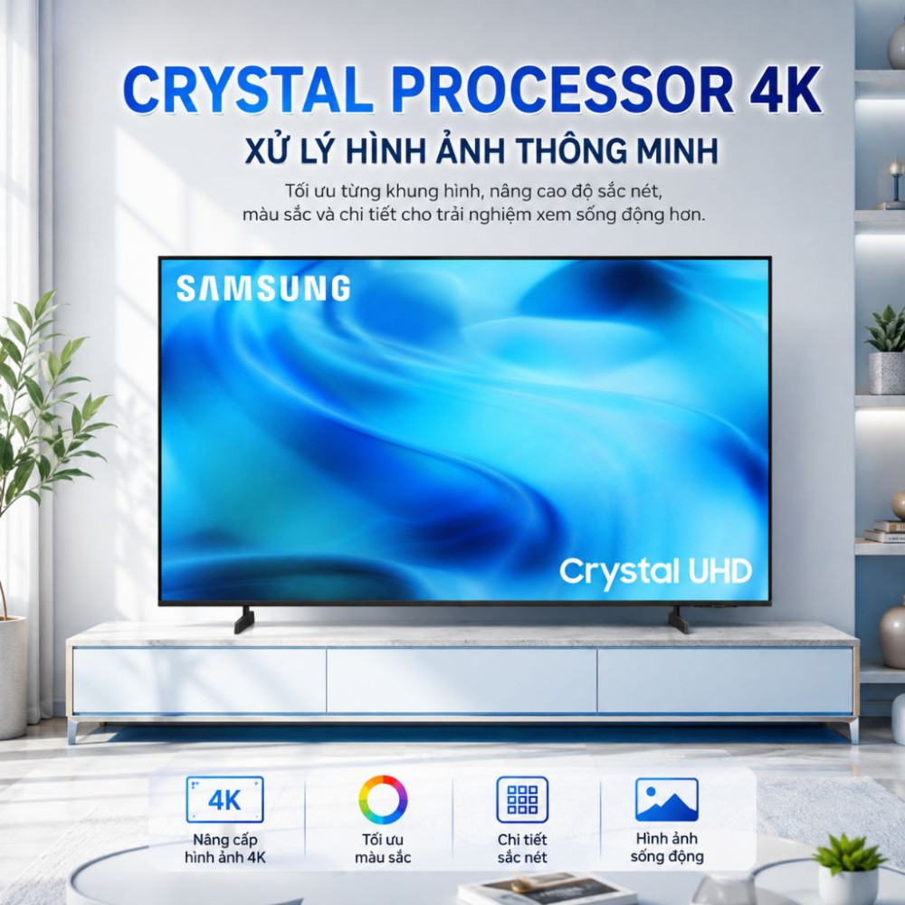 Smart tivi Crystal UHD Samsung AI 4K 55 inch UA55U8500H - Hàng chính hãng