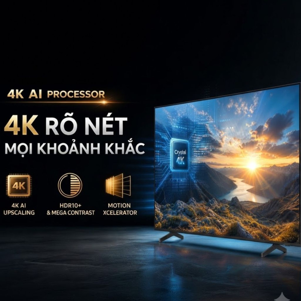 Smart tivi Crystal UHD Samsung AI 4K 65 inch UA65U8500H - Hàng chính hãng