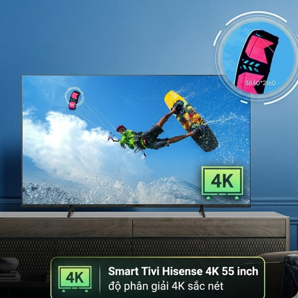 Smart tivi Hisense 4K 55 inch 55A6Q - Hàng chính hãng