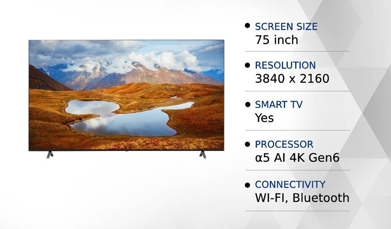 Smart tivi LG 4K 75 inch 75UQ801C