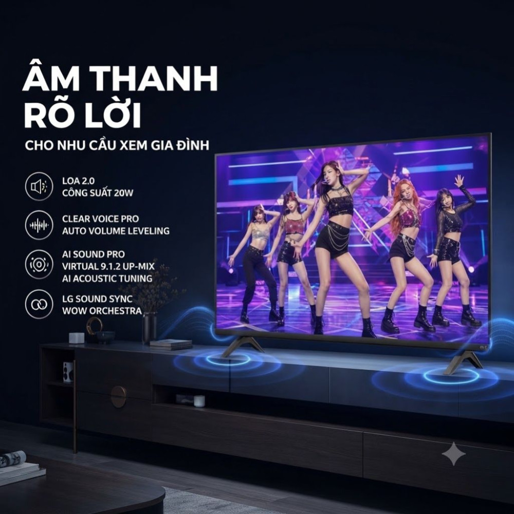 Smart tivi LG AI 4K 43 inch 43NU855BPSA - Hàng chính hãng