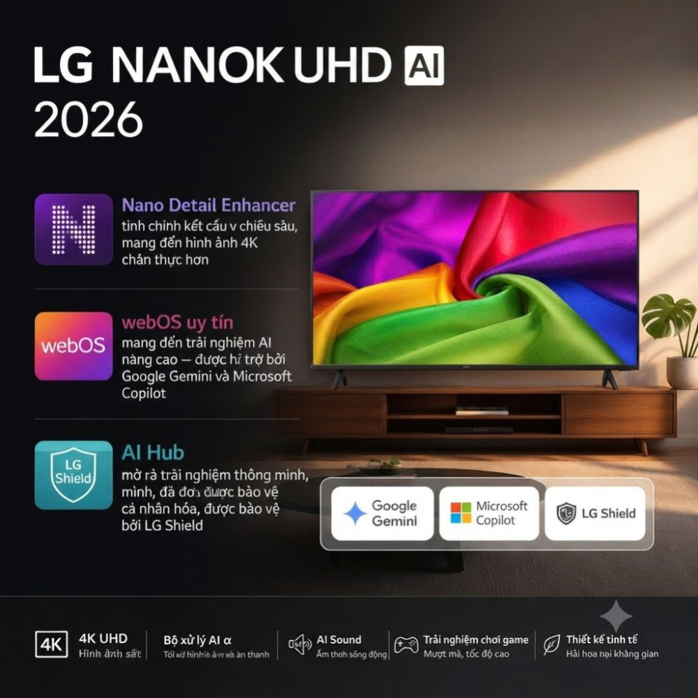 Smart tivi LG AI 4K 50 inch 50NU805BPSC - Hàng chính hãng