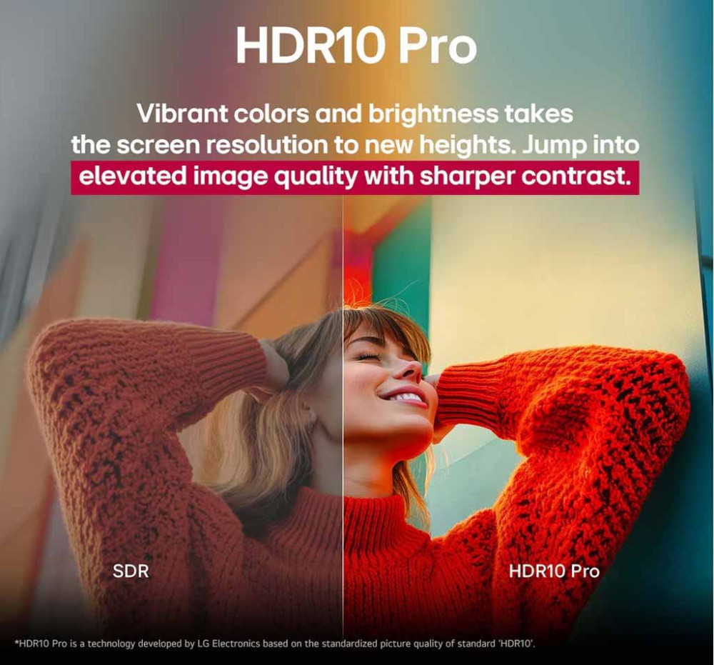 Công nghệ HDR10 Pro cho hình ảnh rõ nét