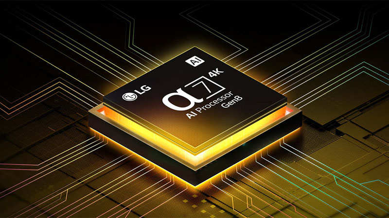 Bộ xử lý α7 AI Processor 4K Gen8 giúp cho chất lượng hình ảnh rõ nét