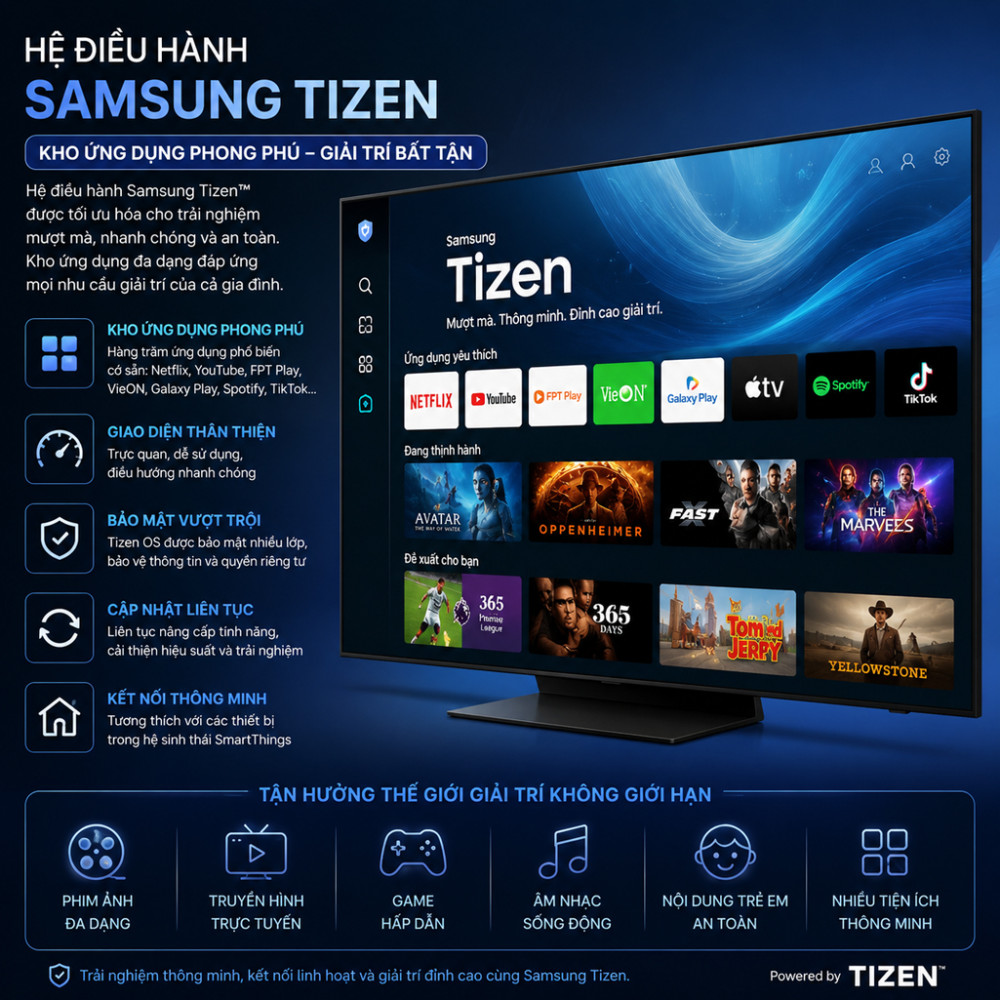 Smart Tivi OLED Samsung AI 4K 65 inch QA65S90HA - Hàng chính hãng