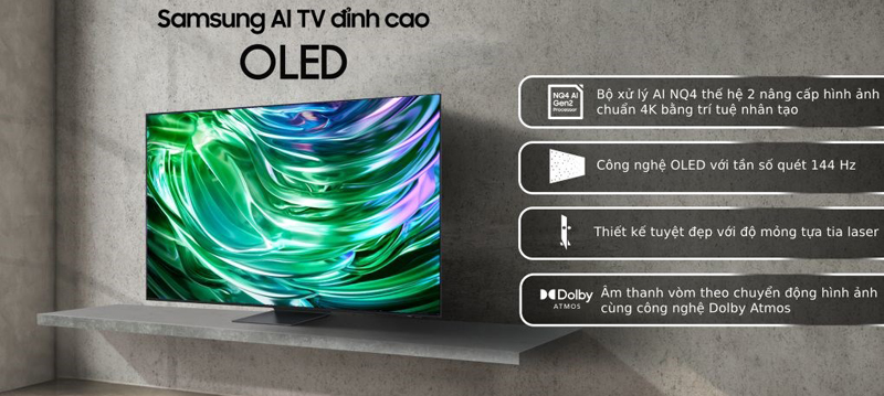 Tính năng nổi bật của Smart tivi Samsung Oled 4K 65 inch QA65S90DA