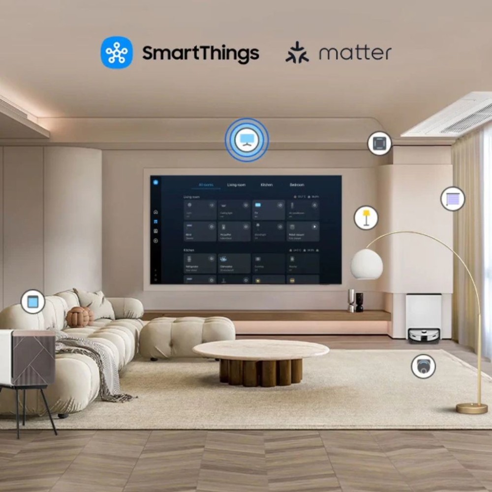Kết nối với SmartThings,- điều khiển toàn bộ thiết bị thông minh trong nhà.