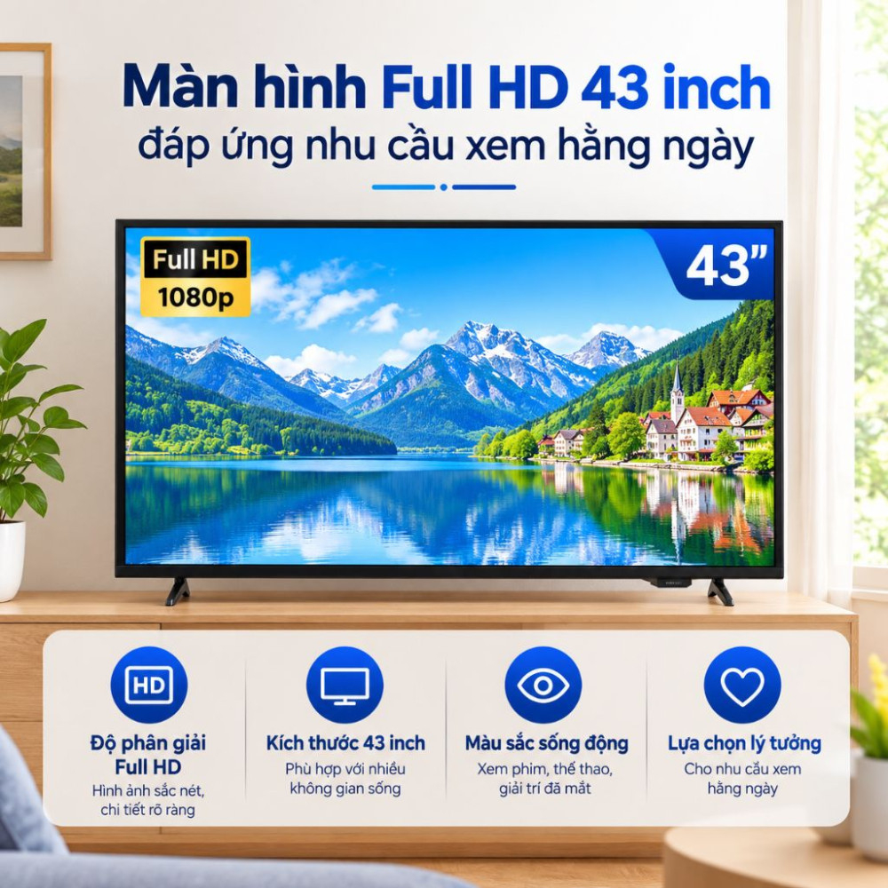  Smart tivi Samsung 43 inch UA43F6000F - Hàng chính hãng