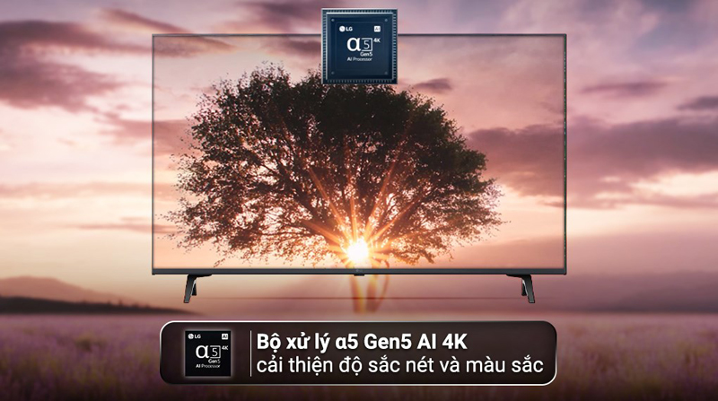 Bộ xử lý α5 Gen5 AI 4K nâng cao chất lượng hình ảnh rõ nét và sống động
