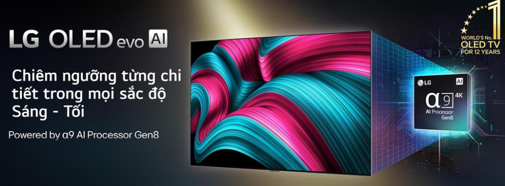 Smart tivi OLED evo LG AI 4K 65 inch OLED65C5PSA - Hàng chính hãng