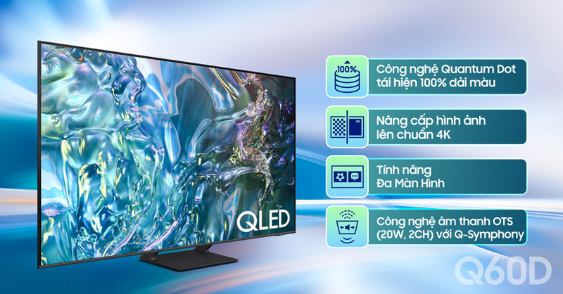 Tính năng nổi bật của Smart tivi qled Samsung 4K 55 inch QA55Q60DAKXXV 