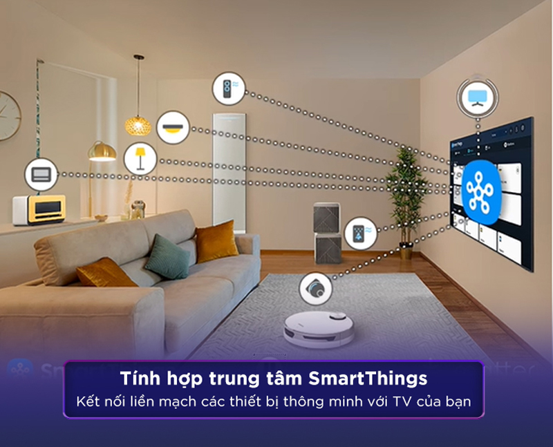 Điều khiển các thiết bị khác trong nhà thông qua ứng dụng SmartThings,