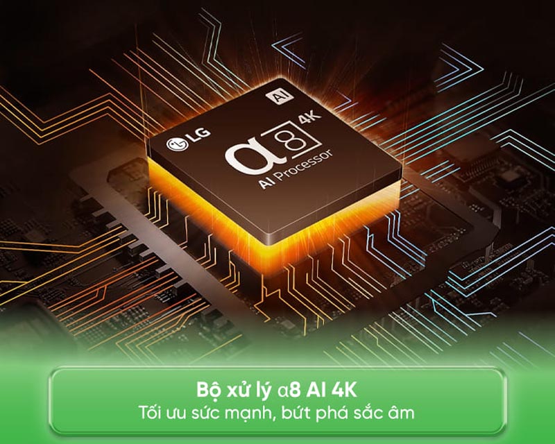 Bộ vi xử lý α8 AI Processor 4K, cho âm thanh và hình ảnh rõ nét