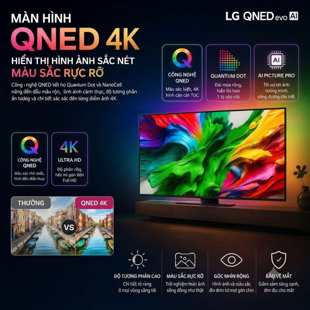 Smart tivi qned LG AI 4K 65 inch 65QNED86BSA - Hàng chính hãng