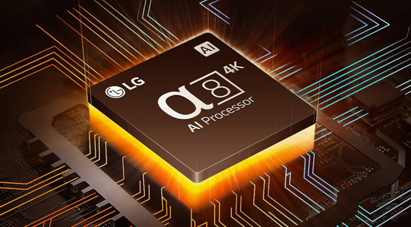 Bộ xử lý α8 AI Processor 4K mang đến hình ảnh sắc nét