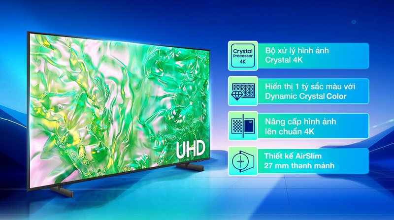 Tính năng nổi bật của Smart tivi Samsung 4K 43 inch UA43DU8000 