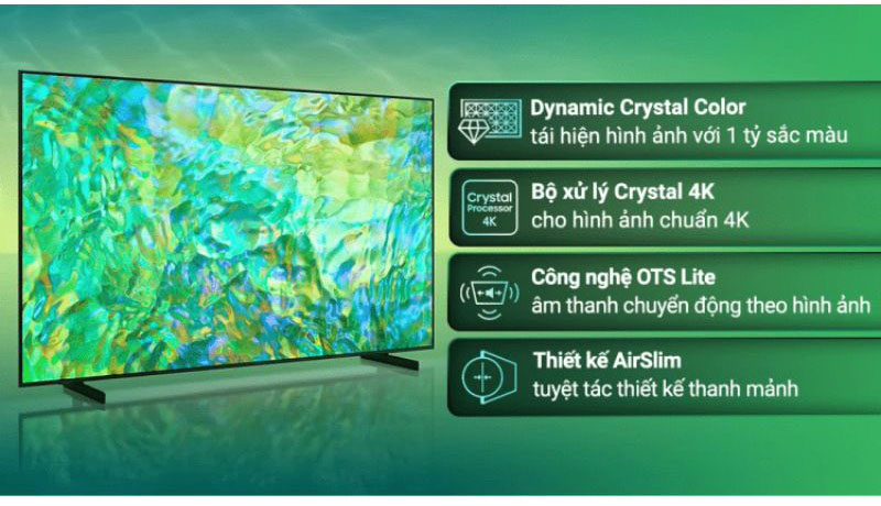 Tính năng nổi bật của Smart tivi Samsung 4K 50 inch UA50DU8000