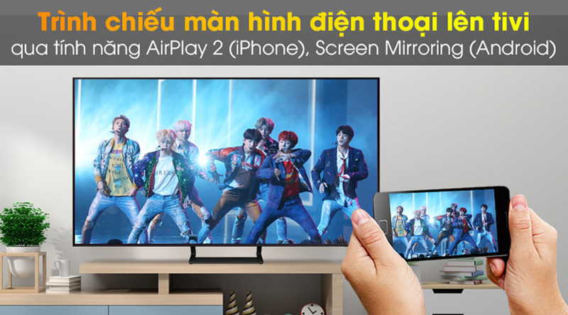 Chiếu màn hình từ điện thoại nhờ AirPlay 2, Screen Mirroring, Tap View