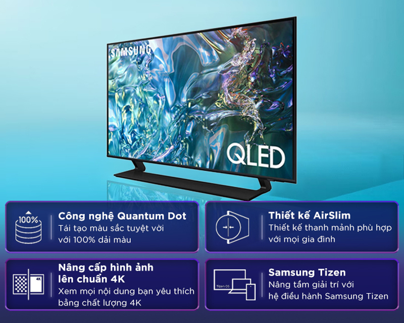 Tính năng nổi bật của sSmart tivi qled Samsung 4K 50 inch 50Q60D 