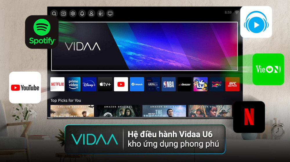 Giải trí thông minh với hệ điều hành VIDAA