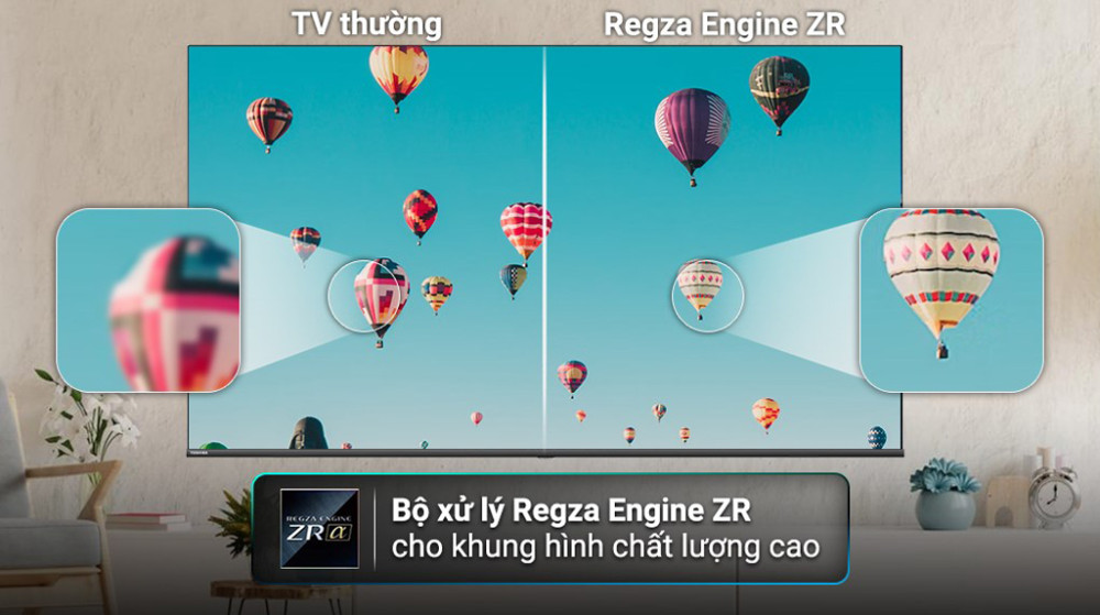 Bộ xử lý Regza Engine 4K mang đến trải nghiệm vượt trội